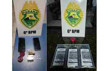 Três Barras – Duas pessoas são detidas por posse de drogas